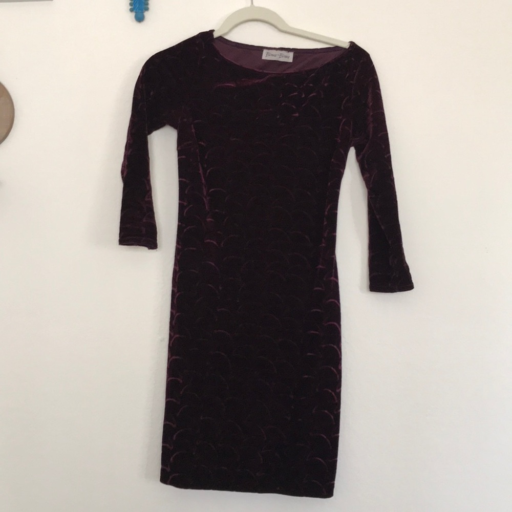 Velvet bodycon dress